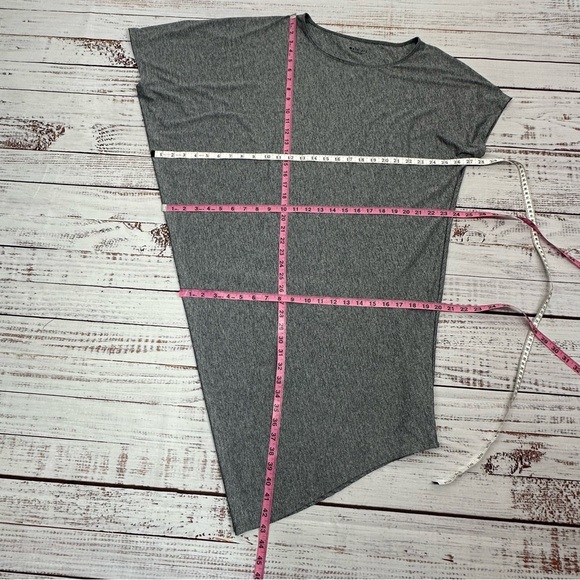 Athleta Women’s size Small Sunlover Hilo UPF Gray Asymmetrical Kaftan Dress - Picture 7 of 10
